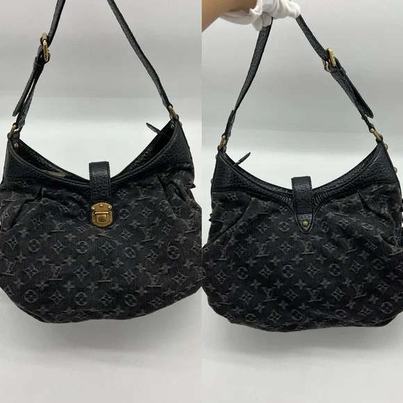 ❌SOLD❌Authentic NEW Louis Vuitton monogram black denim XS Mahina - Picture 9 of 17
